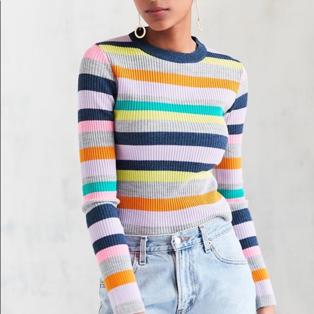 Urban Outfitters Silence + Noise Rainbow Sweater